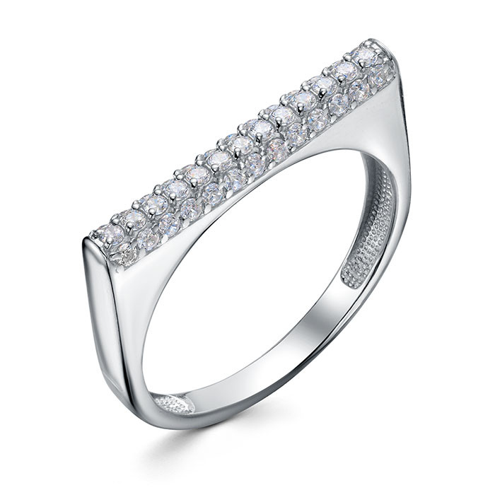 z1-11468 Кольцо с фианитами. Серебро 925.  