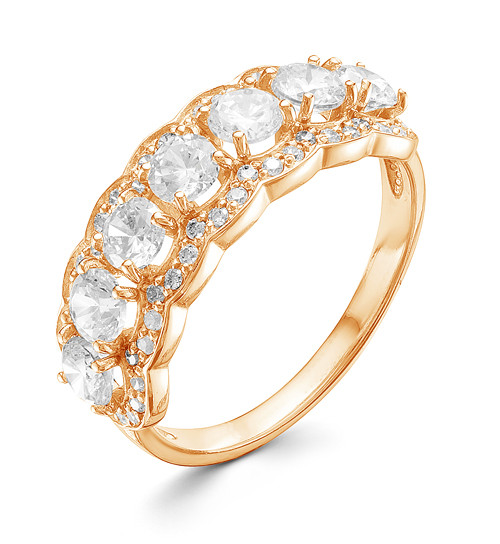 z1-9678 Кольцо с фианитами. Золото 585.  