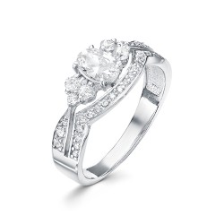 z1-9976 Кольцо с фианитами. Серебро 925.