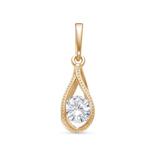 z3-10137 Подвеска с фианитами. Золото 585. 