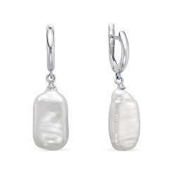 z2-10327 Серьги с жемчугом. Серебро 925.