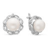 z2-8901 Серьги с жемчугом. Серебро 925. 