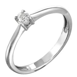 z1-8372 Кольцо с фианитами. Серебро 925.