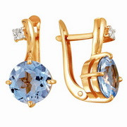 z2-8321 Серьги с фианитами. Серебро 925.  