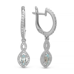 z2-8915 Серьги с фианитами. Серебро 925.