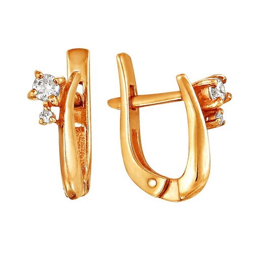 z2-8410 Серьги с бриллиантами. Золото 585. 