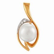 z3-8323 Подвеска с жемчугом. Золото 585. 