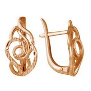 z2-7774 Серьги без вставок. Золото 585. 