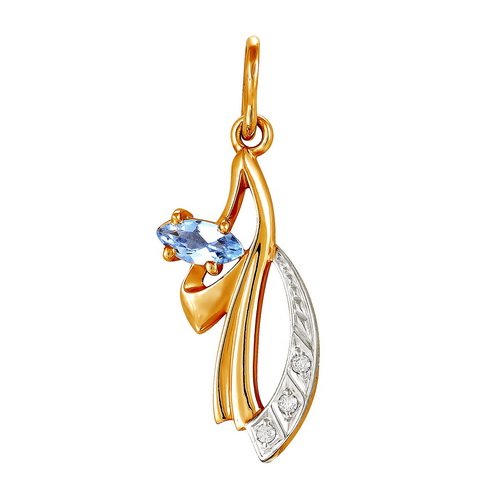 z3-032 Подвеска с полудрагоценными вставками. Золото 585. 