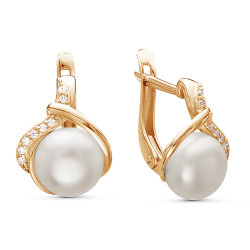 z2-9376 Серьги с жемчугом. Золото 585.