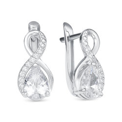 z2-9720 Серьги с фианитами. Серебро 925.
