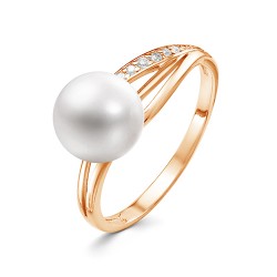 z1-10019 Кольцо с жемчугом. Золото 585.