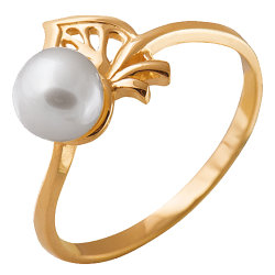 z1-4009 Кольцо с жемчугом. Серебро 925.