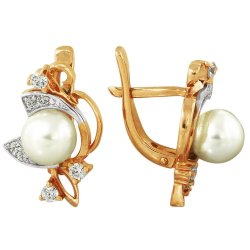 z2-7523 Серьги с жемчугом. Серебро 925.