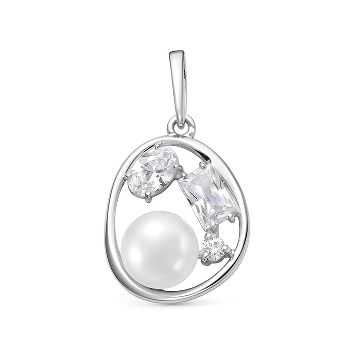 z3-10375 Подвеска с жемчугом. Серебро 925. 
