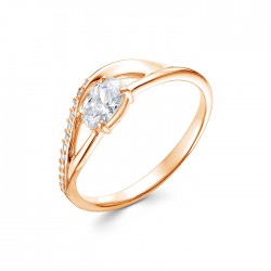 z1-10651 Кольцо с фианитами. Золото 585.