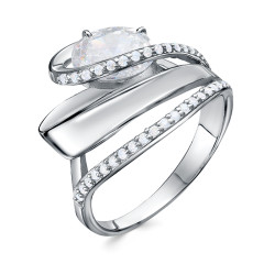 z1-11137 Кольцо с фианитами. Серебро 925.