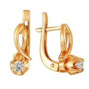 z2-8415 Серьги с бриллиантами. Золото 585.