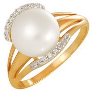 z1-8048 Кольцо с жемчугом. Золото 585. 