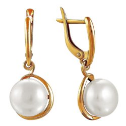 z2-8615 Серьги с жемчугом. Золото 585.