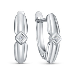 z2-11180 Серьги с фианитами. Серебро 925.