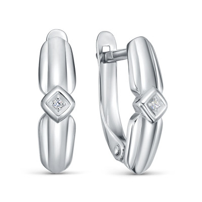 z2-11180 Серьги с фианитами. Серебро 925.