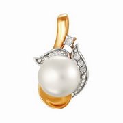 z3-8336 Подвеска с жемчугом. Золото 585.