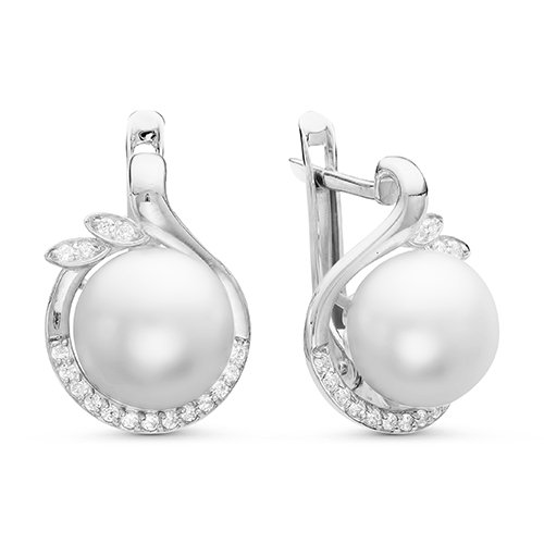 z2-9305 Серьги с жемчугом. Серебро 925. 