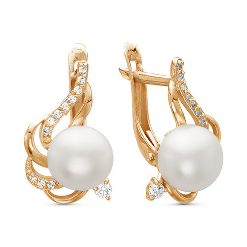 z2-9377 Серьги с жемчугом. Золото 585. 