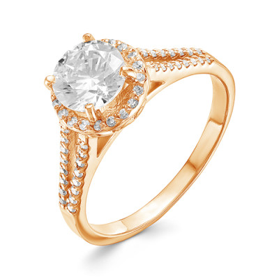 z1-9675 Кольцо с фианитами. Золото 585.