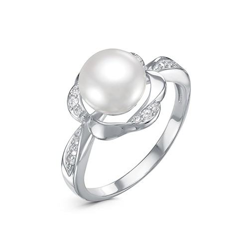 z1-10105 Кольцо с жемчугом. Серебро 925. 