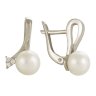 z2-8035 Серьги с жемчугом. Серебро 925. 