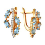 z2-8293 Серьги с фианитами. Серебро 925. 