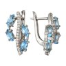 z2-8293 Серьги с фианитами. Серебро 925. 