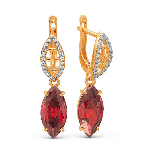 z2-8960 Серьги с фианитами. Серебро 925. 