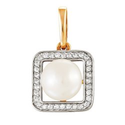 z3-8505 Подвеска с жемчугом. Золото 585.