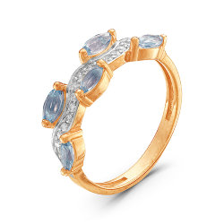 z1-8790 Кольцо с полудрагоценными вставками. Золото 585.