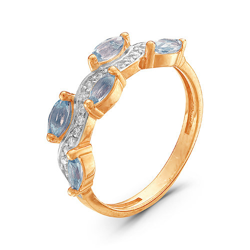 z1-8790 Кольцо с полудрагоценными вставками. Золото 585. 