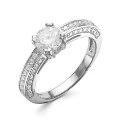 z1-8793 Кольцо с фианитами. Серебро 925.