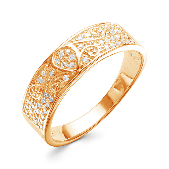 z1-9584 Кольцо с фианитами. Золото 585.  