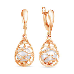 z2-9575 Серьги с жемчугом. Золото 585.