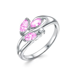 z1-10120 Кольцо с фианитами. Серебро 925.