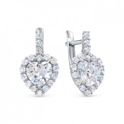 z2-10344 Серьги с фианитами. Серебро 925.