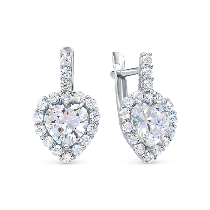 z2-10344 Серьги с фианитами. Серебро 925. 