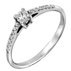 z1-8391 Кольцо с фианитами. Серебро 925.