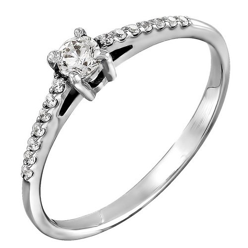 z1-8391 Кольцо с фианитами. Серебро 925. 