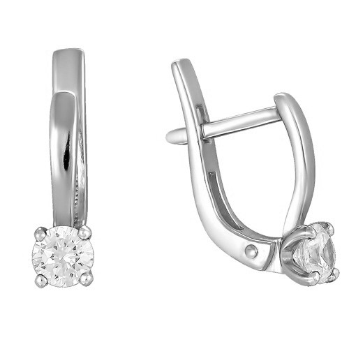 z2-8271 Серьги с фианитами. Серебро 925. 