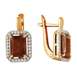 z2-8444 Серьги с фианитами. Серебро 925.