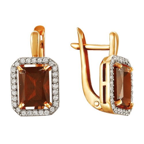 z2-8444 Серьги с фианитами. Серебро 925. 