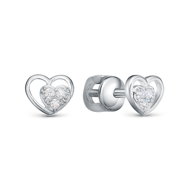 z2-11386 Серьги с фианитами. Серебро 925. 